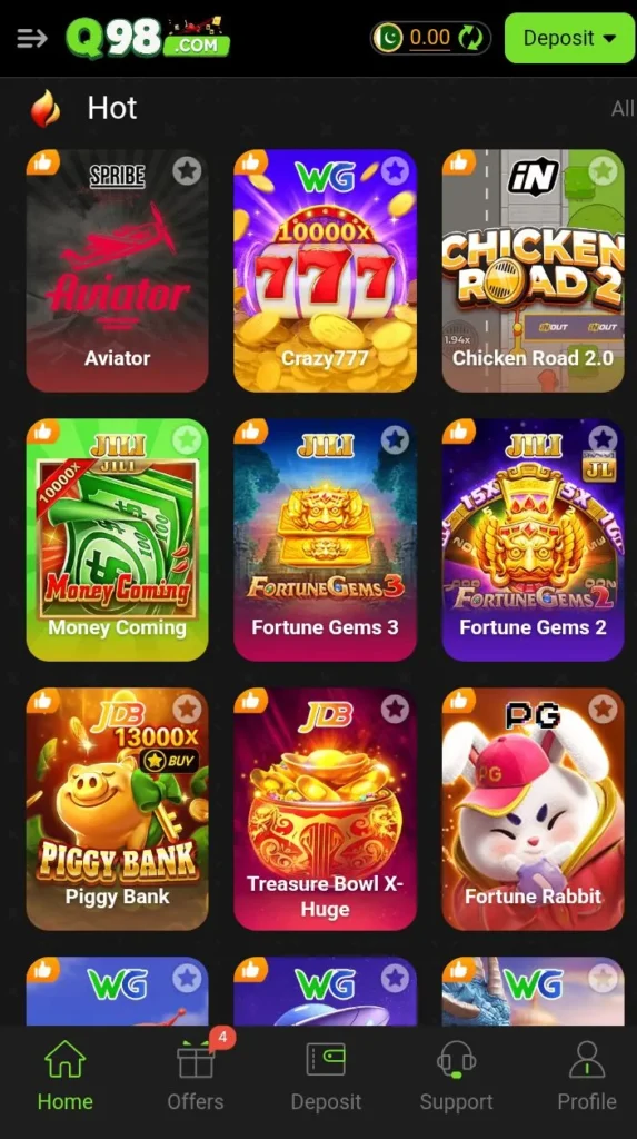 Q 98 game