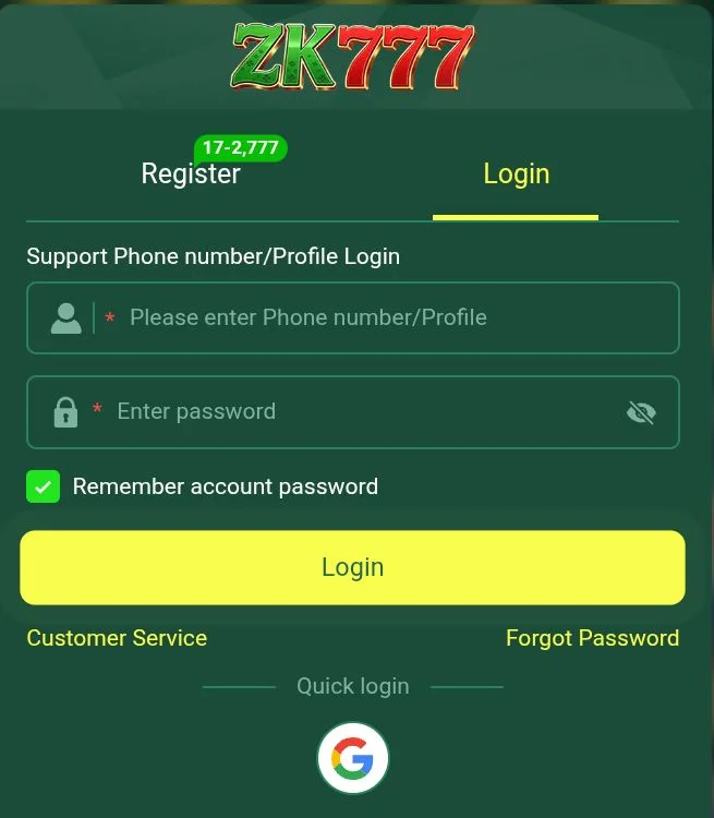 ZK777 game